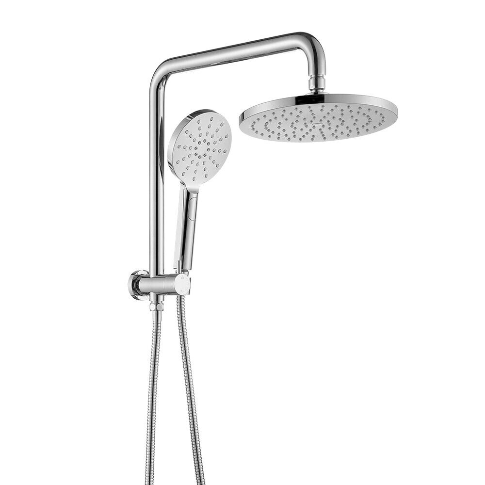 Rain Shower Head Set 2 in 1 Diverter Rail Wall Arm Shower Mixer Taps