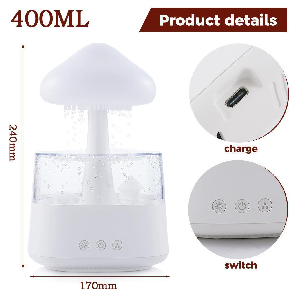 Creative USB Rain Cloud Humidifier Home Colorful Mushroom Light Humidifier